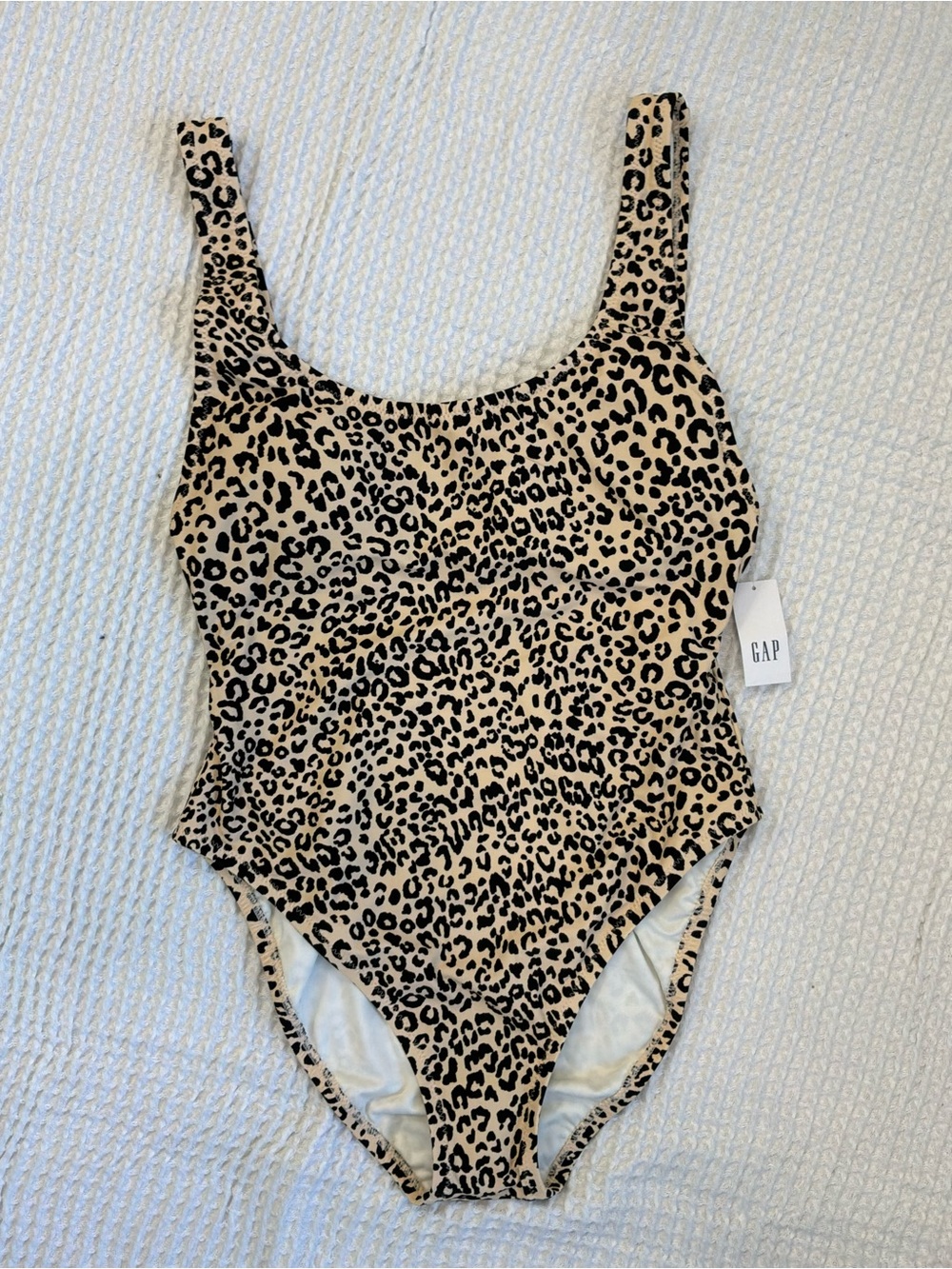 GAP Leopard Print One-Piece Swimsuit - Tan & Black